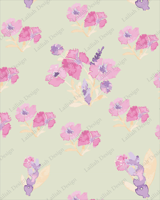 Pinky Rose Collection-3patterns + 4 artworks + Pinky Rose Lettering.