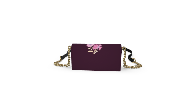 The Only Flower(Dark Maroon Purple )Evening Bags | (الزهرة الوحيدة(أرجواني خمري داكن