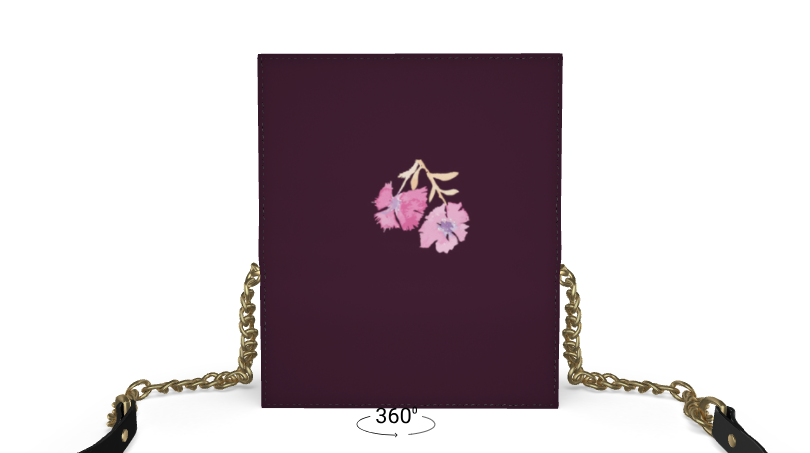 The Only Flower(Dark Maroon Purple )Evening Bags | (الزهرة الوحيدة(أرجواني خمري داكن