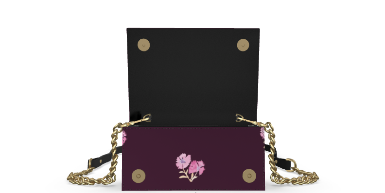 The Only Flower(Dark Maroon Purple )Evening Bags | (الزهرة الوحيدة(أرجواني خمري داكن