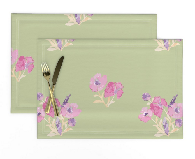 Pinky Rose Collection-3patterns + 4 artworks + Pinky Rose Lettering.