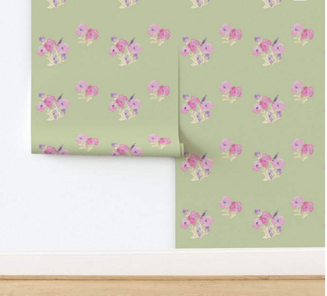 Pinky Rose Collection-3patterns + 4 artworks + Pinky Rose Lettering.